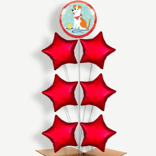 Dog Balloon Arrangement Inflated with Helium | Party Save Smile