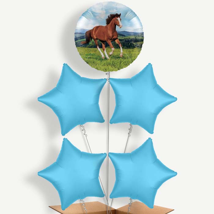 Horse Balloon Cluster Inflated with Helium | Party Save Smile