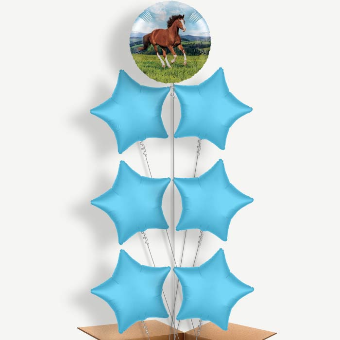 Horse Balloon Arrangement Inflated with Helium | Party Save Smile