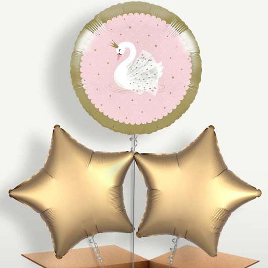 Stylish Swan Party Helium Bunch of Balloons | Party Save Smile