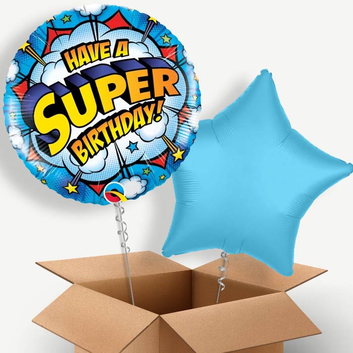 Superhero Birthday Helium Balloon Couple | Party Save Smile