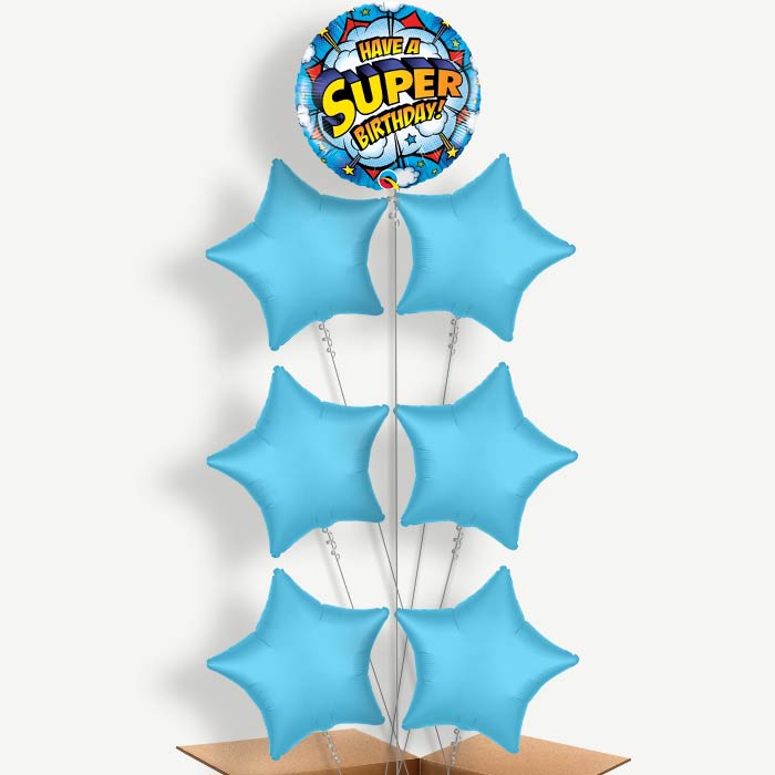 Superhero Birthday Helium Balloon Arrangement | Party Save Smile