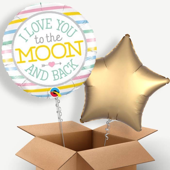 Love You to the & Back Helium Balloon Pair | Party Save Smile
