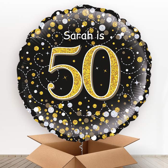 Black and Silver 40th Balloon and Banners