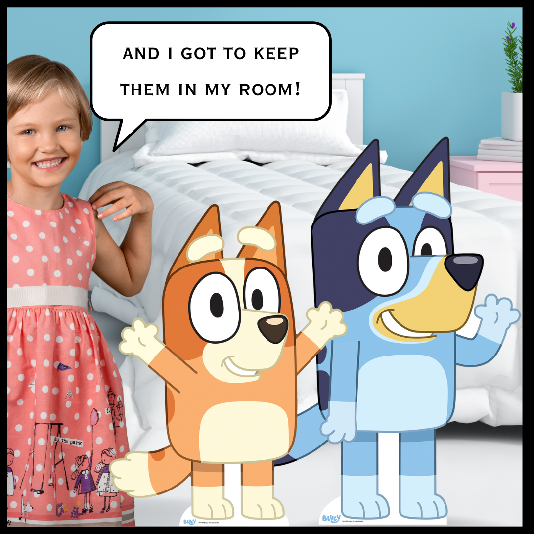 Bluey Cardboard Cutouts with Bingo Balloon Height 185cm