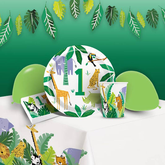 Jungle Animal 1st Birthday Party Pack (Premium) | Party Save Smile