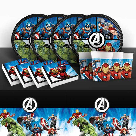 Avengers Party Tableware Pack (Evergreen) - Party Save Smile