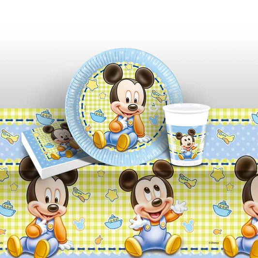 Baby Mickey Mouse Party Pack: Tableware Party Kit | Party Save Smile