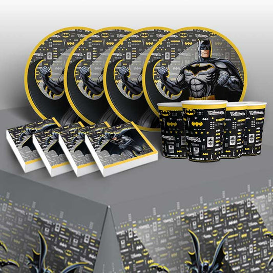 Batman Party Pack: Tableware Kit for 8 - 48 Guests | Party Save Smile