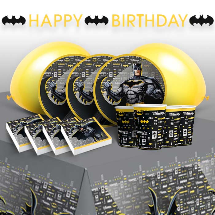 Batman Party Pack: Tableware and Decorations | Party Save Smile