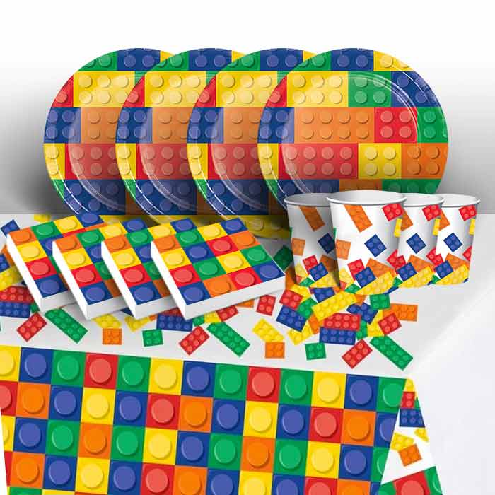 Building Block Party Pack: Tableware Party Kit | Party Save Smile
