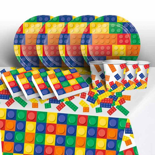 Building Block Party Pack: Tableware Party Kit | Party Save Smile