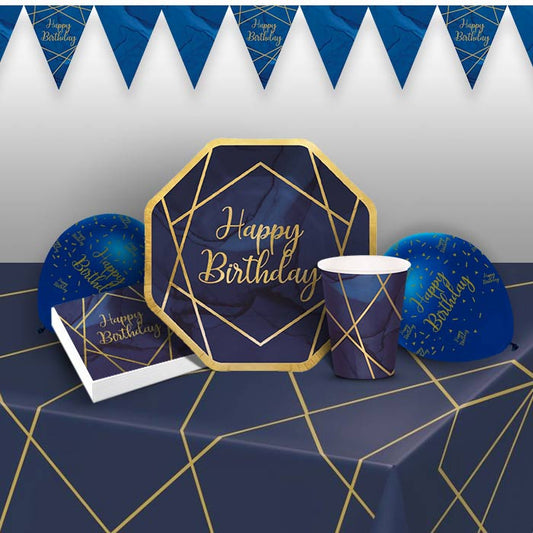 Blue and Gold Birthday Party Packs | Party Save Smile