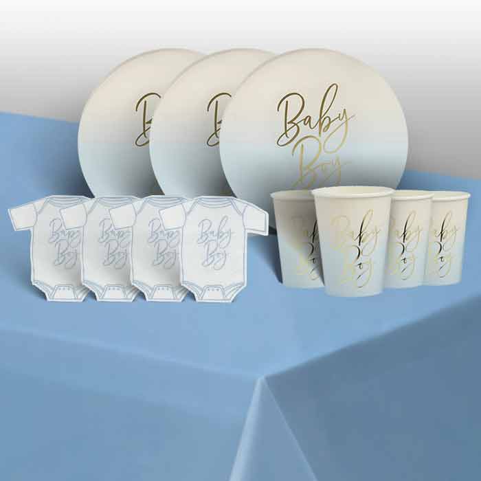 Blue Ombre Baby Boy Tableware Party Pack | Party Save Smile