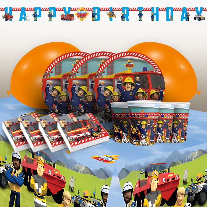 Fireman Sam Party Pack with Decorations | Party Save Smile