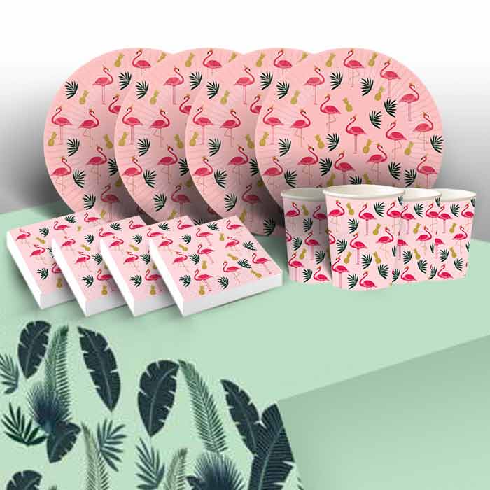 Flamingo Summer Party Pack: Tableware Party Kit | Party Save Smile