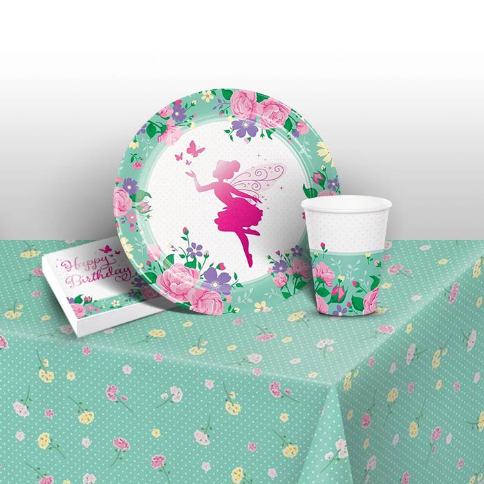 Floral Fairy Party Tableware Pack | Party Save Smile
