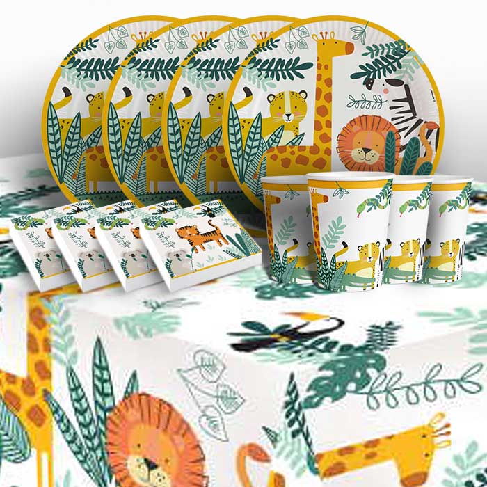 Get Wild Safari Tableware Party Pack | Party Save Smile