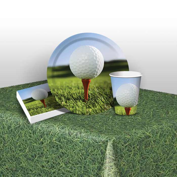 Golf Napkins and Plates Tableware Pack | Party Save Smile