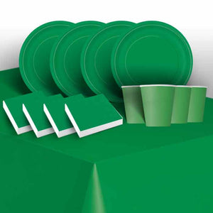Emerald Green Coloured Party Pack: Tableware Party Kit
