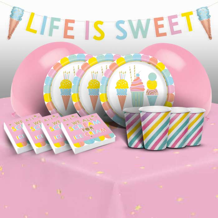 Ice Cream Party Kit with Decorations | Party Save Smile