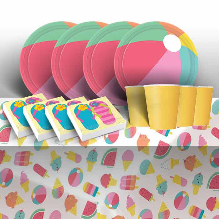Just Chilling Summer Tableware Party Pack | Party Save Smile