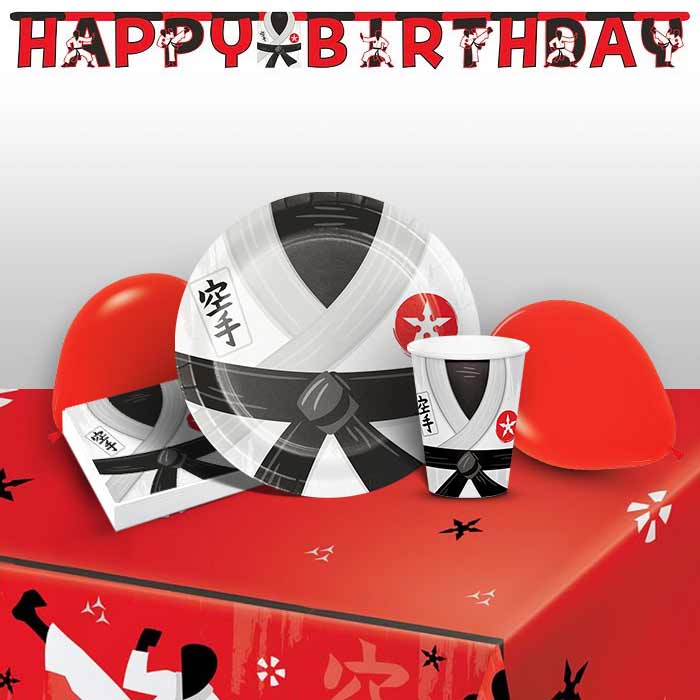 Karate Party Pack: Kit with Decorations & Balloons | Party Save Smile