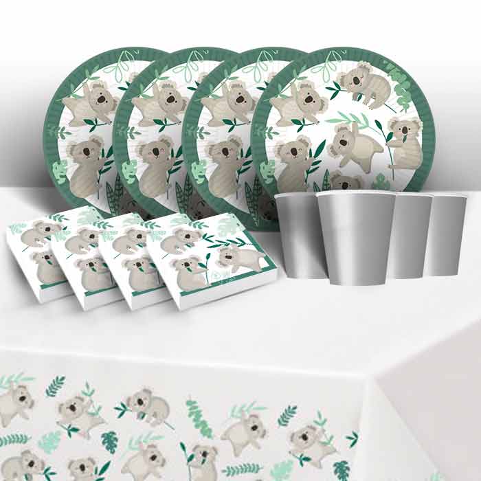 Koala Birthday Party Pack: Tableware Party Kit | Party Save Smile