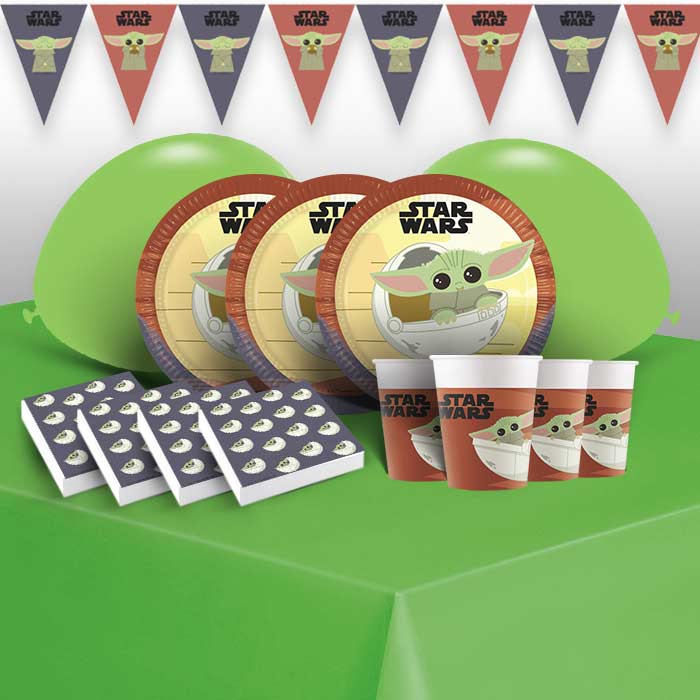 The Mandalorian Party Pack with Banner and Balloons | Party Save Smile