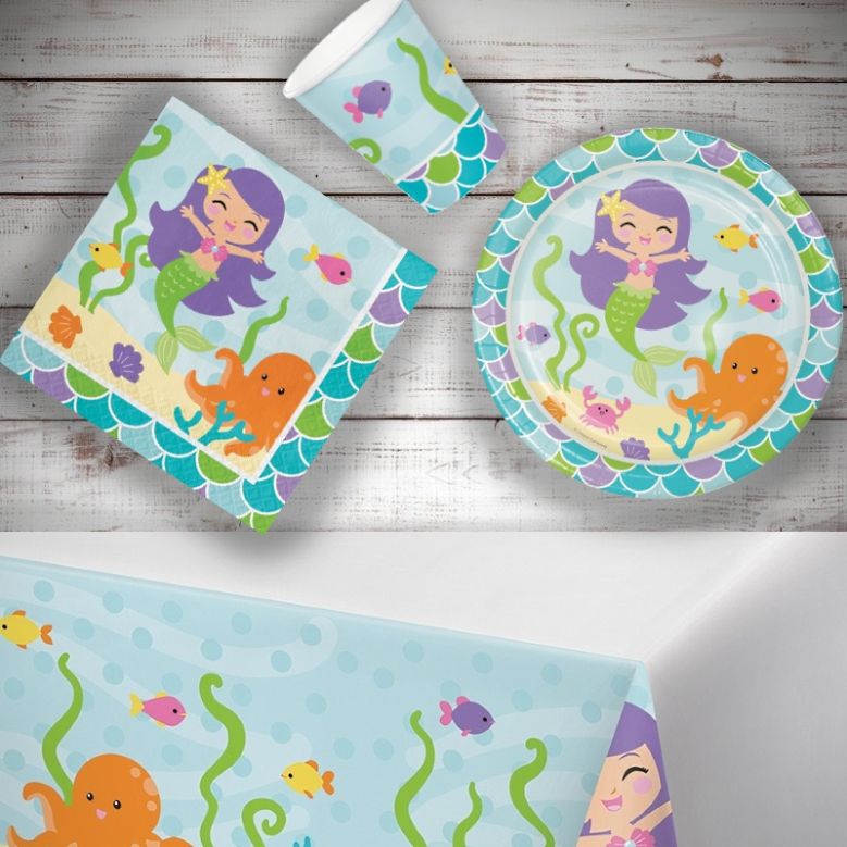 Mermaid Friends Party Pack: Tableware Party Kit | Party Save Smile
