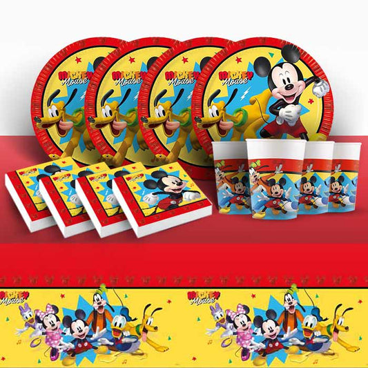 Mickey Mouse Birthday Party Tableware (Jump into Fun)