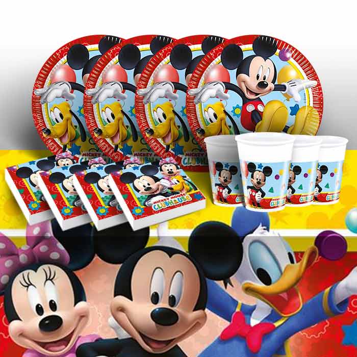 Mickey Mouse Party Packs (Tableware) | Party Save Smile