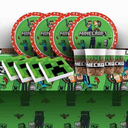 Minecraft Tableware Kit Party Pack | Party Save Smile