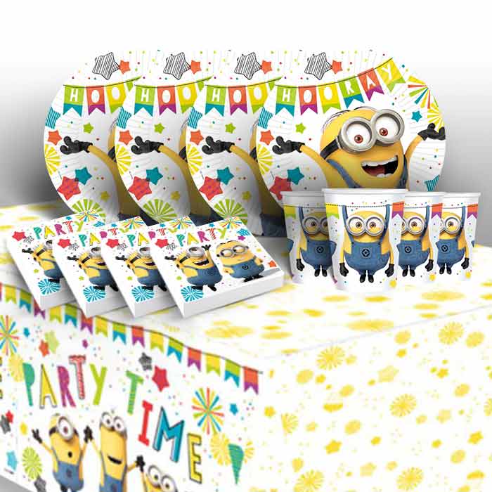 Minions Plates and Napkins Tableware Pack | Party Save Smile