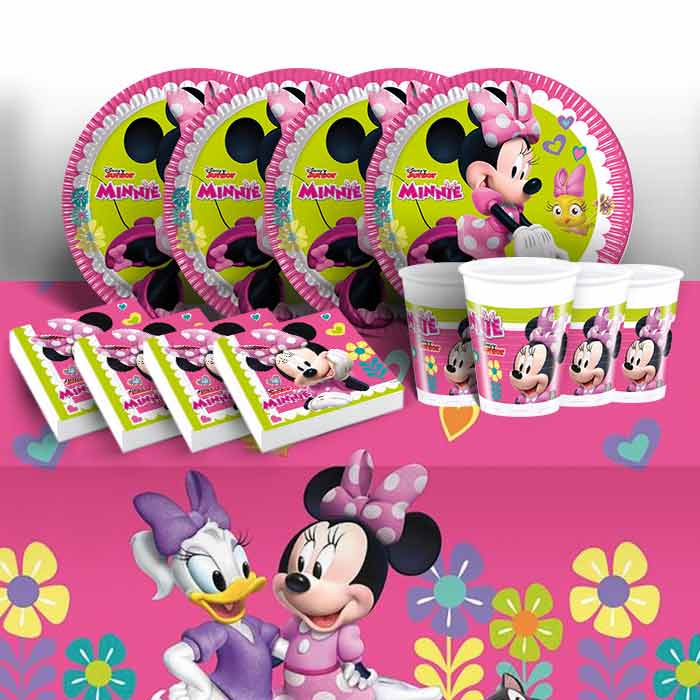 Minnie Mouse Party Plates and Cups Tableware Pack | Party Save Smile