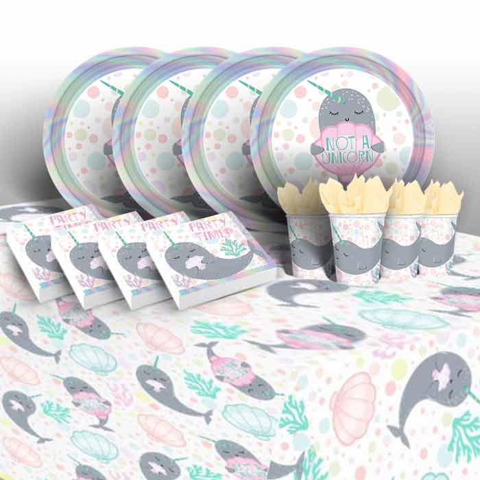 Narwhal Party Pack Tableware Kit | Party Save Smile