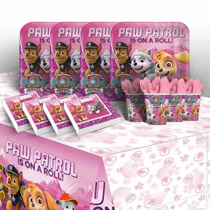 Pink Paw Patrol Tableware Party Pack | Party Save Smile