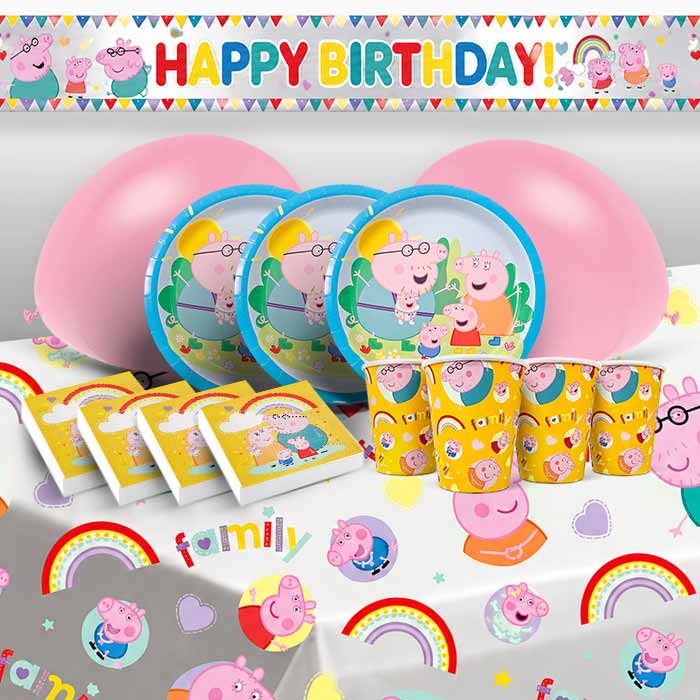Peppa Pig Tableware Kit with Decorations