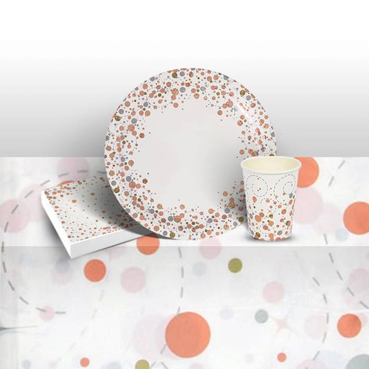 Rose Gold Fizz Party Pack: Tableware Party Kit | Party Save Smile