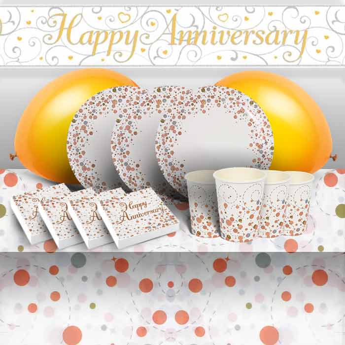 Rose Gold Wedding Anniversary Party Pack | Party Save Smile