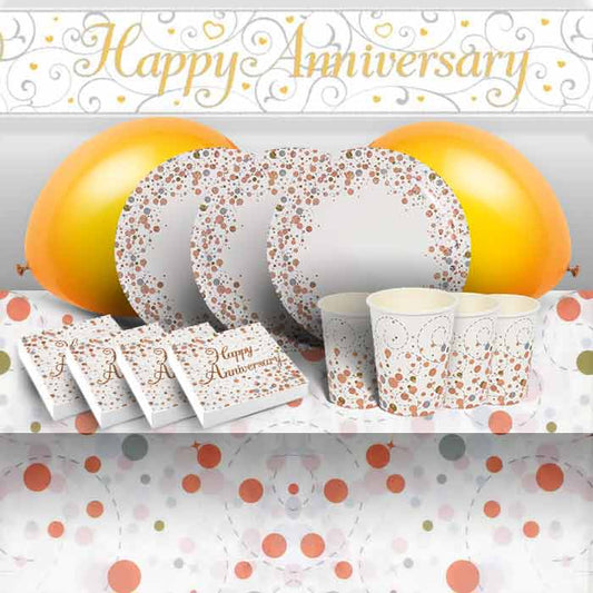 Rose Gold Wedding Anniversary Party Pack | Party Save Smile
