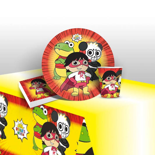 Ryan's World Tableware Party Pack | Party Save Smile