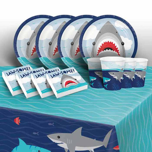 Shark Plates and Napkins Tableware Pack | Party Save Smile