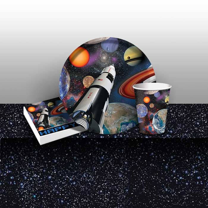 Space Party Plates and Napkins Party Pack | Party Save Smile