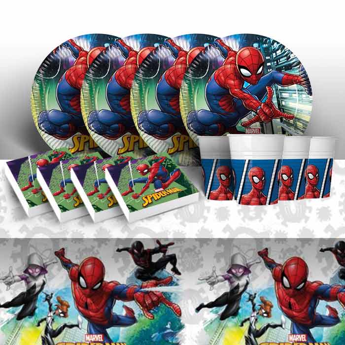 Spiderman Team Up Party Pack: Tableware Party Kit | Party Save Smile