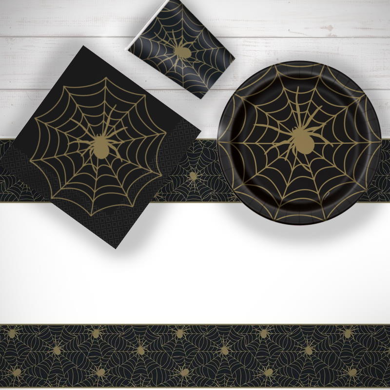 Spider Web Halloween Party Pack: Tableware Party Kit | Party Save Smile