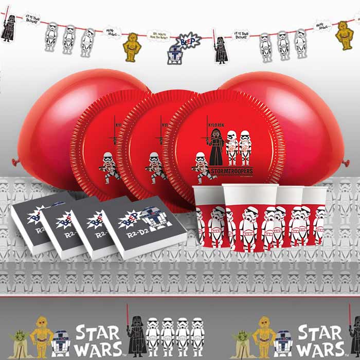 Retro Star Wars Party Pack with Banner and Balloons | Party Save Smile