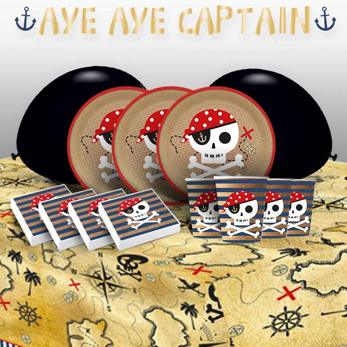 Pirate Treasure Map Birthday Party Pack & Decoration Kit | Party Save Smile