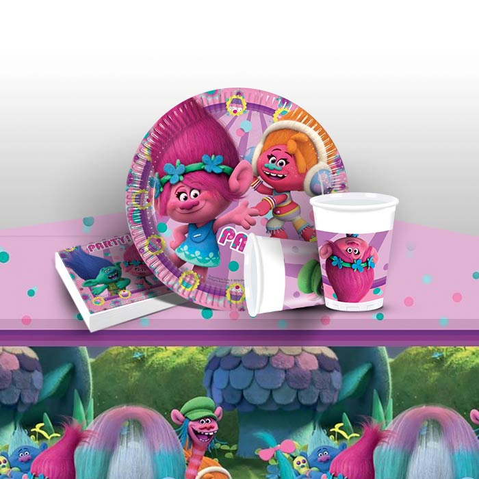 Trolls Party Packs: Tableware Kit | Party Save Smile