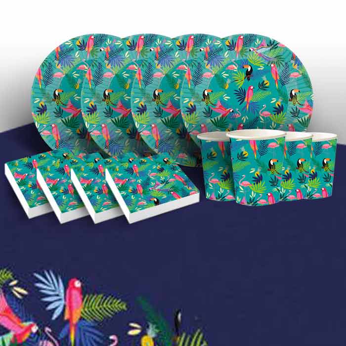 Tropical Toucan Summer Party Pack: Tableware Party Kit | Party Save Smile